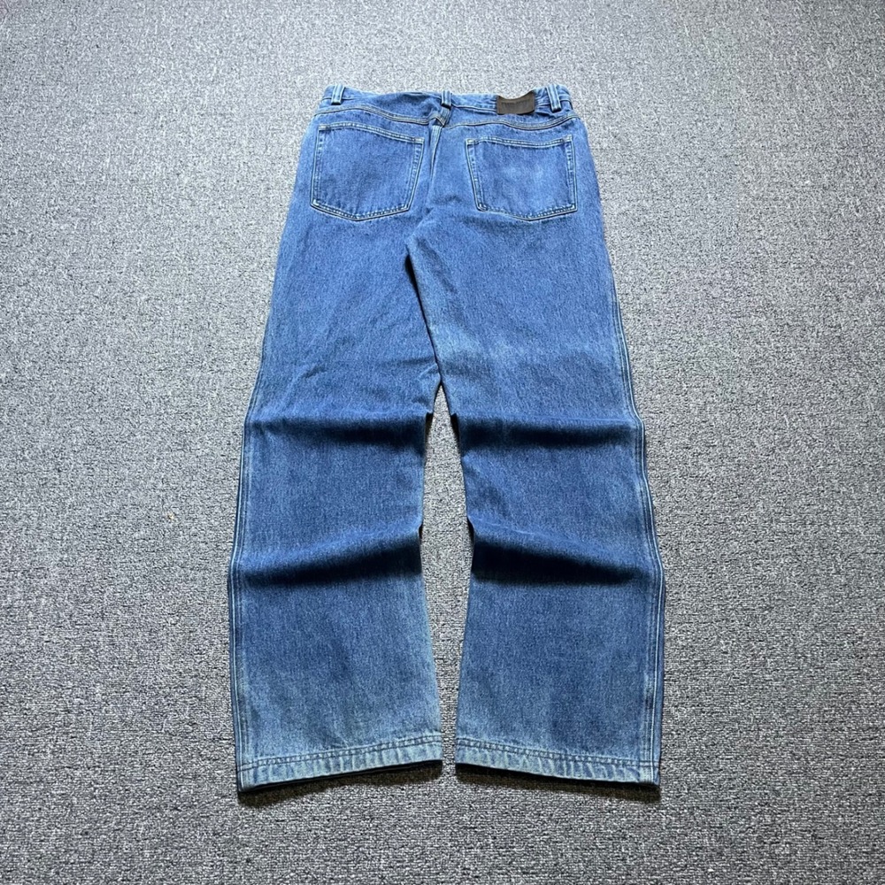 Duluth Trading Co Ballroom Straight Leg Jeans 34x34 Blue Cotton Workwear Denim